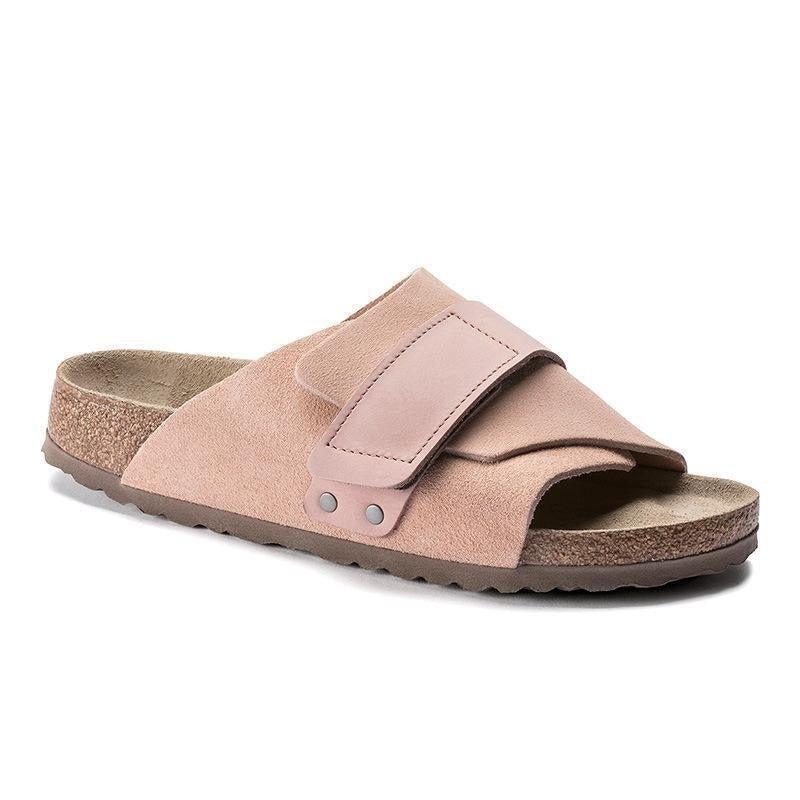 Wide Genuine Leather Unisex Cork Sole Sandals - ComfyFootgear